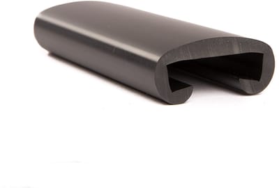 Rubbermagazijn - Trapleuningprofiel - PVC - zwart - BxH=30x8mm - Lengte 25 meter