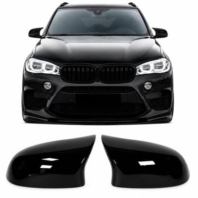 Spiegelkappen geschikt voor BMW f15 f16 f25 f26 x3 x4 x5 x6 Glanzend Zwart 2013-2018