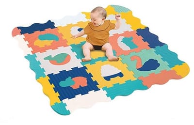 Ludi speelmat schuimtegels baby - veilige speelruimte en randen.