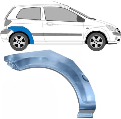 Reparatiepaneel achterspatbord voor Hyundai Getz 2002-2010 / Rechts