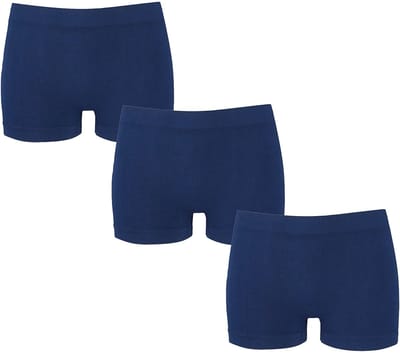 J&C Underwear 3-pack Dames katoenen boxershort 4166 Marine - maat S/M