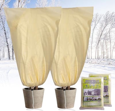 Winterbescherming voor Planten, Set van 2, 80 x 120 cm, Vorstbescherming voor Potplanten, Balkonplanten en Olijfbomen