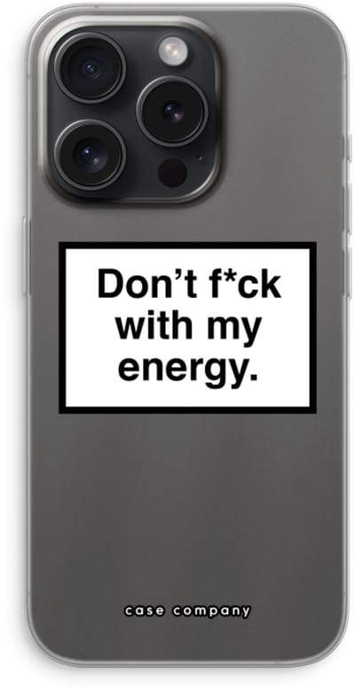 Case Company® - Hoesje geschikt voor iPhone 15 Pro hoesje - My energy - Soft Cover Telefoonhoesje - Bescherming aan alle Kanten en Schermrand