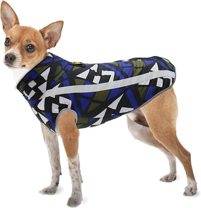 Hondenjas Warm Vest - Honden winterjas - Bescherming tegen kou - Waterdicht en winddicht - Borstomvang 80cm - Blauw