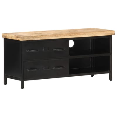 vidaXL - Tv-meubel - 90x30x41 - cm - ruw - mangohout