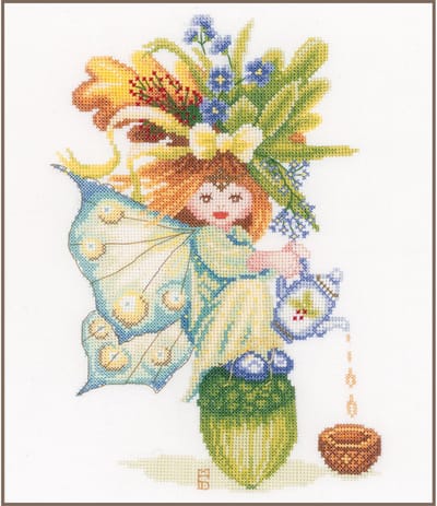Lanarte Borduurpakket - Borduurset - Borduurpakket volwassenen - Telpakket kit - 22 x 28cm - Eikelmeisje - Maria van Scharrenburg - PN-0146985