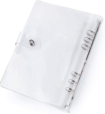 Duidelijke PVC Binderhoezen met 6 Gaten voor Notitieboek, Scrapbooking en Fotoalbums (195 x 145mm)