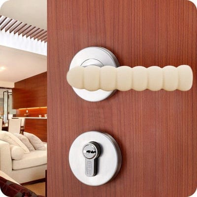 *** Deurklink bescherming - Foam - Beige 2 Stuks - Bescherming Deur - van Heble® ***