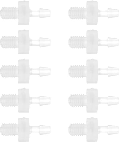 Hoge kwaliteit 3/32" Barb M5 externe draadadapter connectoren van PP, 10 stuks voor slangen en leidingen