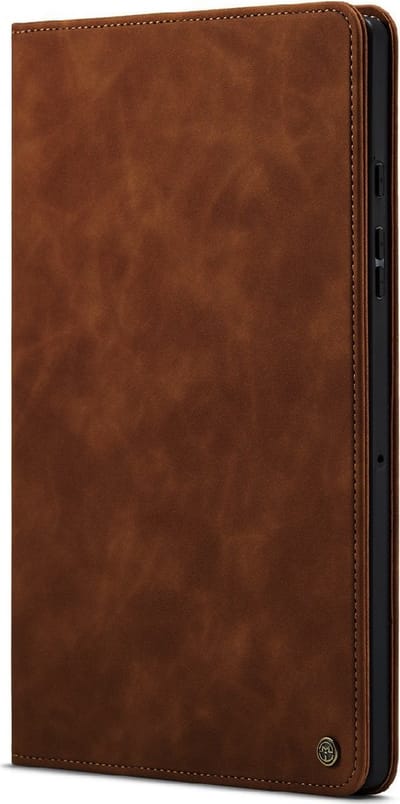 CaseMe Tablethoes geschikt voor Samsung Galaxy Tab A7 | Tabletcase met pasjeshouder kaartenhouder | Tablet Hoes Hoesje gemaakt van Premium Suede imitatieleer | Bookcase met regelbare standen - Donkerbruin