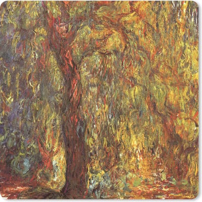 Muismat 20x20 cm - Mousepad Treurwilgen - Claude Monet - Muismatten