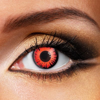 Partylens® rode kleurlenzen - Twilight Bella - combi-set zachte jaarlenzen met vloeistof & lenshouder - Halloween - Cosplay