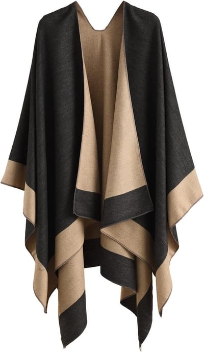 Elegante Dames Poncho voor de Winter - Warm Gebreid Cape met Dekentje, Ideaal als Cadeau voor Verjaardag of Kerst