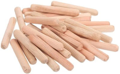 Houten Pluggen - Bevestigingspennen - Houtbewerking Meubels - Geribbelde Staven - 10x70mm 50 Stuks