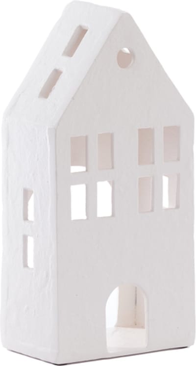 Ornament 14x9x30 cm CROMANE crème - Decoratie Amsterdams huisje