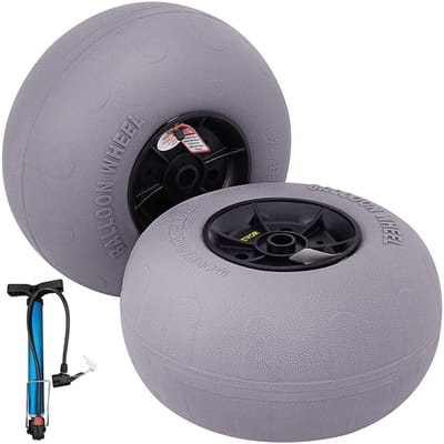 Strand Ballonbanden, 13  Vervangende Zandbanden, TPU Karbanden voor Kajak Dolly, Kano Kar en Buggy met Gratis Luchtpomp, 2-Pack