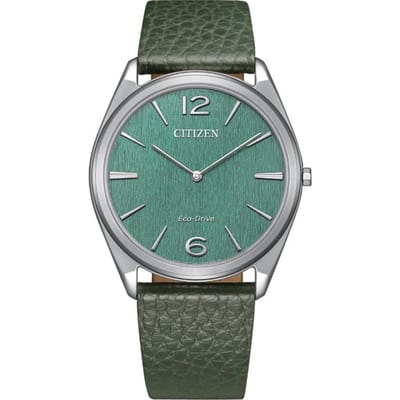Citizen Suratto AR3120-32X Horloge - Leer - Groen - Ø 38 mm