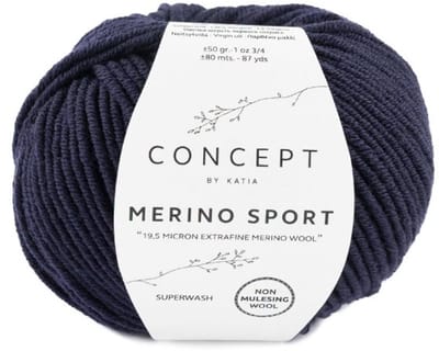 Katia Concept Merino Sport - 05 marineblauw - Wol Garen