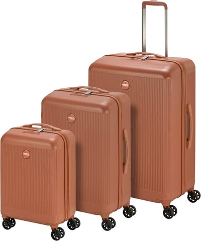 Princess Traveller Oceans kofferset 3 delig (S/M/L) – Mocha Mousse – Lichtgewicht koffers – 191L – GRS gecertificeerd