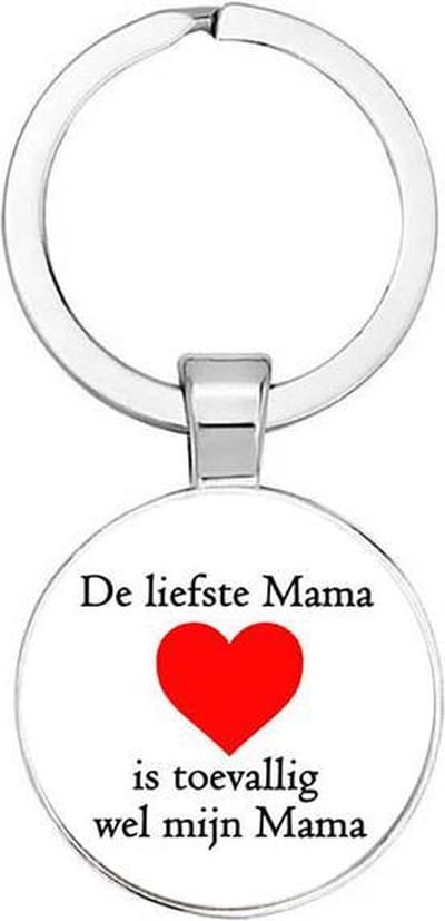 Akyol - De liefste mama is toevallig wel mijn mama Sleutelhanger - Moederdag cadeautje - Mama cadeau - Sleutelhanger voor moeder - Moeder sleutelhanger - Sleutelhanger mama - Familie sleutelhanger - Cadeau voor moeders