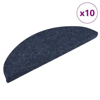 vidaXL - Trapmatten - Zelfklevend - 10 - stuks - 56x17x3 - cm - Blauw - Halfrond