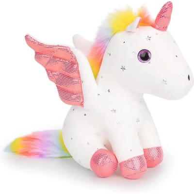 Kleurrijk Eenhoorn Knuffeldier Leuke Pluche Beestjes voor Meisjes Knuffel Eenhoorn Pluche Verjaardagscadeaus Zacht Pluche Speelgoed voor Baby Peuter 14cm-5.51inch