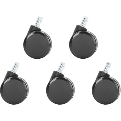 5 Pièces Roulettes de Chaise de Bureau Chaise Pivotante d'Ordinateur Poteau Poulie Universelle Remplacement Silencieux