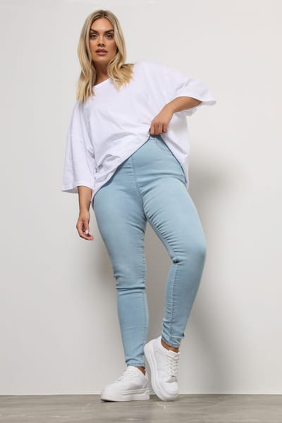Yours For Good Lange Jenny Jegging Met Stretch In Lichtblauw Size 48