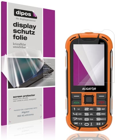 dipos – 4x Beschermfolie geschikt voor Aligator R60 4G eXtremo | Krasbestendige & heldere Screenprotector Ultra-Thin