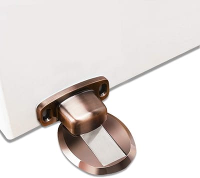 Sterke Magnetische Metalen Deurstopper - Vloer- of Wandmontage met Sterke Sticker en Schroeven