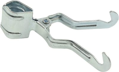 ProPlus Klemkleerhaak voor tentstok - metaal - opening 15-30 mm - chroom - 11 cm