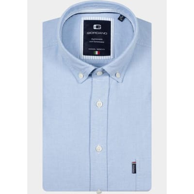 Giordano Overhemd heren Blauw Brando Long Sleeve Button Dow 617052/61