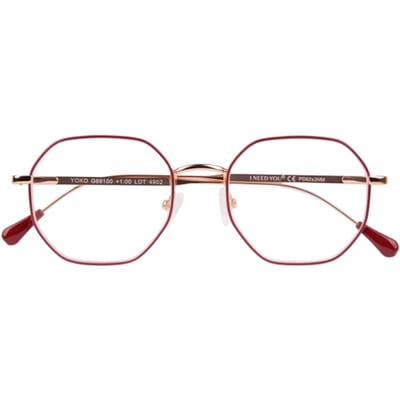 Leesbril I Need You +2.00 dpt Yoko rood-koper