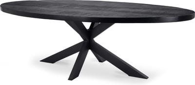 Icon Living - Eetrafel Varley Zwart - Ovaal 240x120 CM