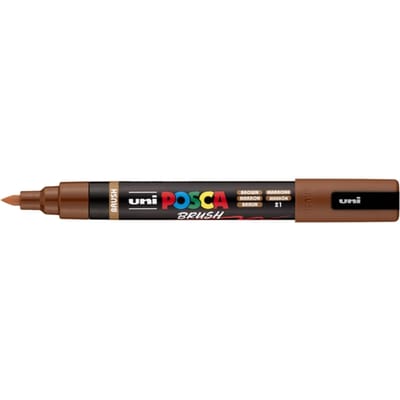 Uni Posca Brushmarker PC5BR Bruin - Brushpunt 1-4 mm