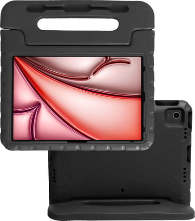 Hoes - Geschikt voor Apple iPad Air (2024/2025/2026) - 13 inch - Kinderhoes Shockproof Bumper - Kidsproof Case - Tablet Hoesje - Kinder Hoes Cover - Zwart