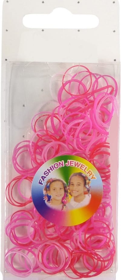Haarsoires Haarelastiekjes Mini 1cm - Roze - Set van 150 - Kleine Haar Elastiekjes voor Vlechtjes & Staartjes