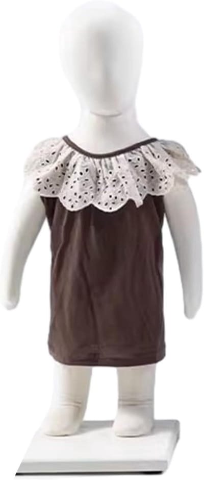 Kinder Paspop - Kleding Display - Kleding Presenteren - Zachte Katoen - Volledig Lichaam - Wit