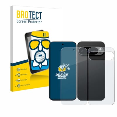 BROTECT - Screenprotector voor Google Pixel 9 Pro XL (Voor+Achter) - Folie Beschermfolie Beschermglas matte