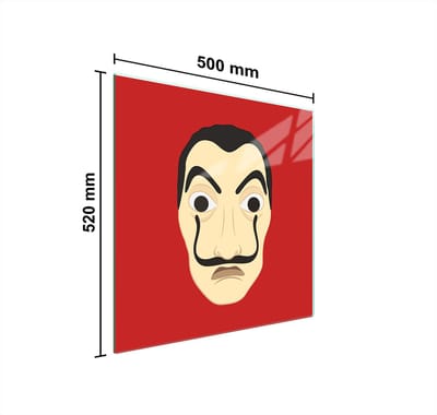 TMK ArtDeko - Serie 50x52 - Glazen Beschermplaat - 50x52 cm - Voor Alle Soorten Fornuizen
