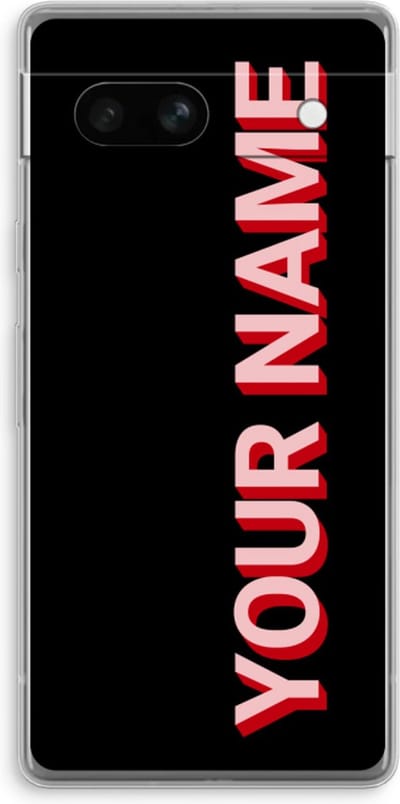 Gepersonaliseerd - Case Company® - Hoesje geschikt voor Google Pixel 7A hoesje - Namecase - Soft Cover Telefoonhoesje - Bescherming aan alle Kanten en Schermrand