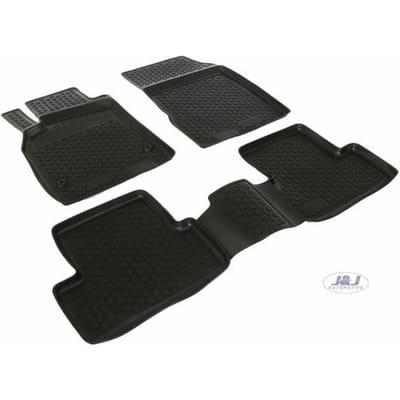 J&J AUTOMOTIVE | Tapis De Sol En Caoutchouc 3D Exclusive Pour Renault Fluence 2009-2017 noir
