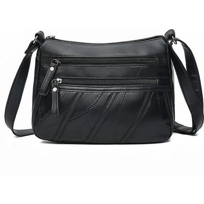 Sacs à main Vintage pour femmes, sac à bandoulière rétro en cuir PU, grands sacs à bandoulière pour noir