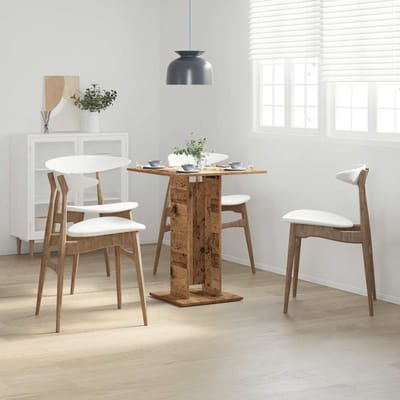 vidaXL - Bistrotafel - 60x60x75 - cm - bewerkt - hout - oud - houtkleurig