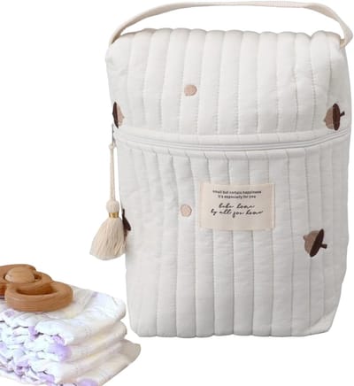 Gewatteerde Luiertas - Draagbare Babytas - Baby Verzorging - Eenvoudig Bevestigen - 36x28x8 cm - Kegels