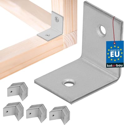 Hoekverbinders - Hoekplaten - Meubelreparatie - Gegalvaniseerd Staal - 30x30x25mm - Zilver