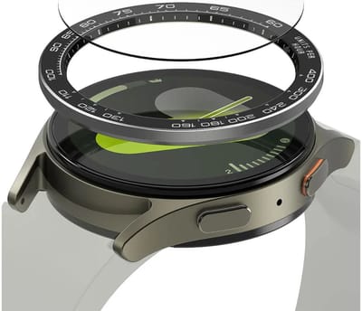 Ringke Bezel Styling + Tempered Glass Geschikt voor Samsung Galaxy Watch 7 40MM - RVS Watch Cover + Screen Protector - 40-98 Zwart