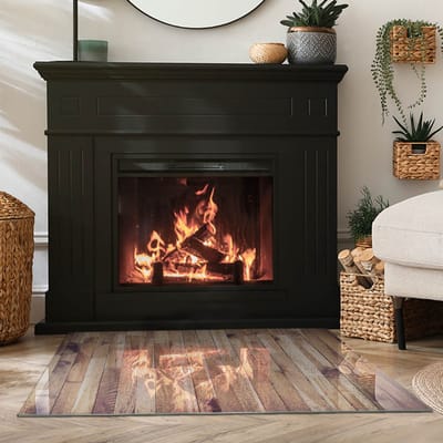Coloray Vloerplaat Houtkachel - Onderplaat Kachel - 100 cm x 70 cm - Houtkachel Vloerplaat - Bruin Vloerplaat Kachel - Onderplaat Voor Houtkachel - Vloerplaat voor Houtkachel - Vloerplaat Open Haard - Verwarmingsaccessoires