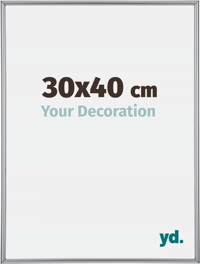 Your Decoration - Fotolijst 30x40 cm - Kunststof - Zilver Hoogglans - Annecy