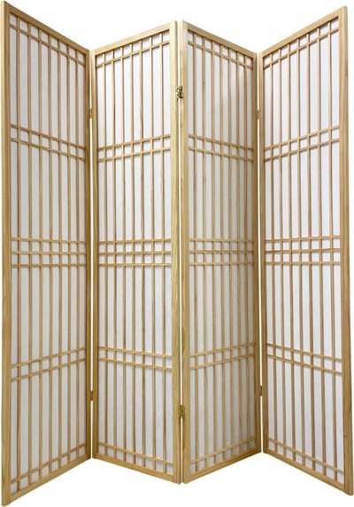 Fine Asianliving Japans Kamerscherm Shoji B180xH180cm Scheidingswand Naturel - Tokyo